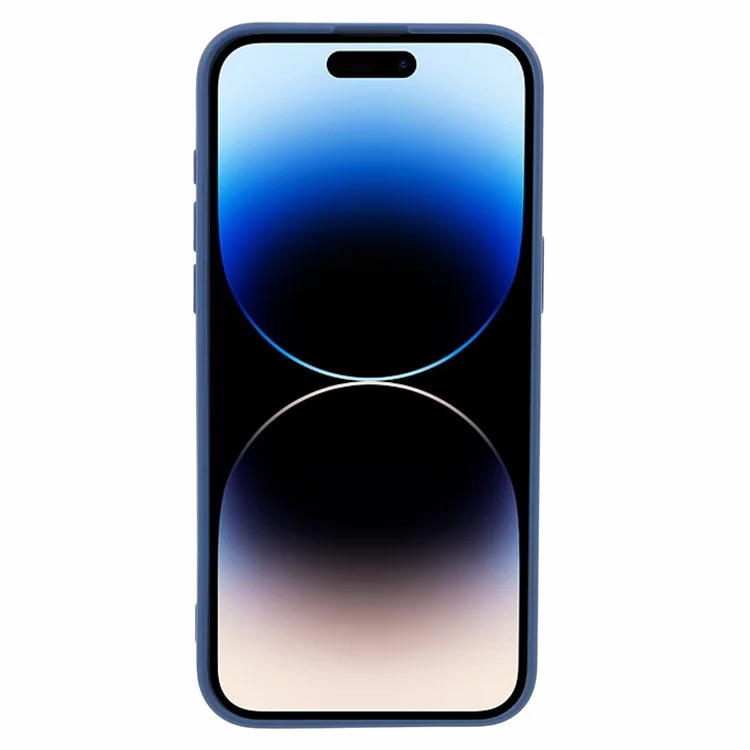 Оптовая покупка Чехла для iPhone 15 Pro Max с прямыми краями, мягкий TPU матовый задний чехол - Сапфировый