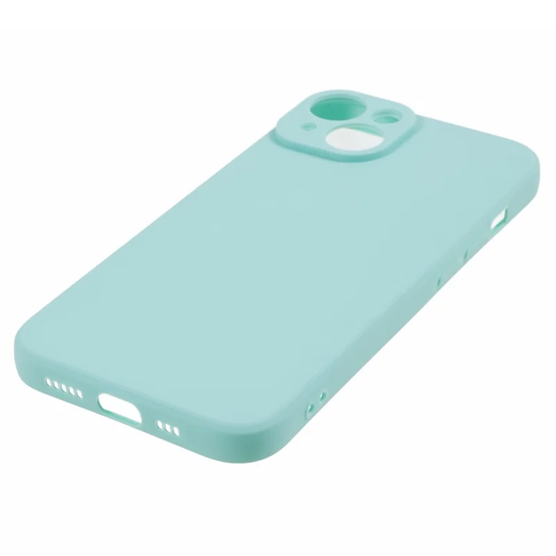 Оптовая закупка чехла для iPhone 15 с прямыми краями, мягкий TPU матовый задний чехол - Нежно-голубой