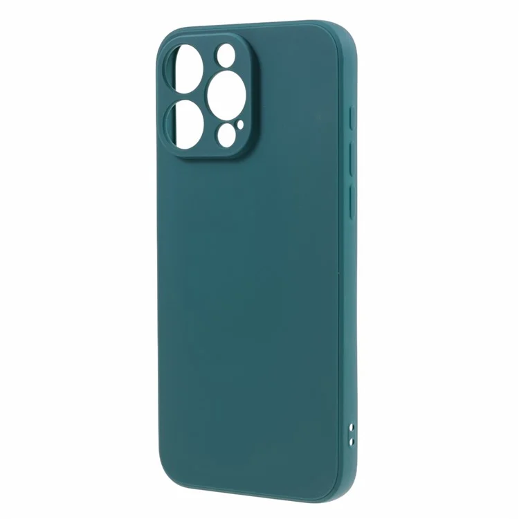 Achat en vrac pour étui iPhone 14 Pro Max Bord droit Coque de téléphone arrière souple mate - Vert foncé