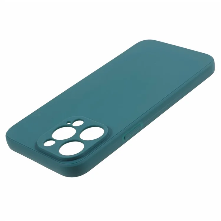 Achat en vrac pour étui iPhone 14 Pro Max Bord droit Coque de téléphone arrière souple mate - Vert foncé