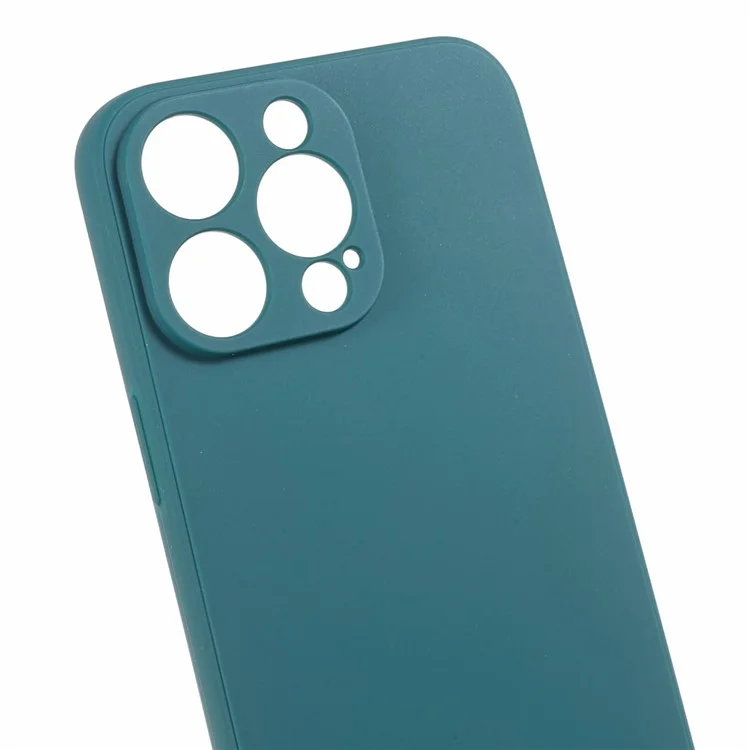 Achat en vrac pour étui iPhone 14 Pro Max Bord droit Coque de téléphone arrière souple mate - Vert foncé