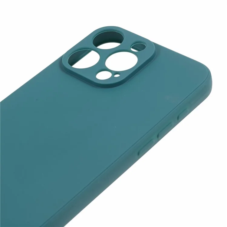 Achat en vrac pour étui iPhone 14 Pro Max Bord droit Coque de téléphone arrière souple mate - Vert foncé