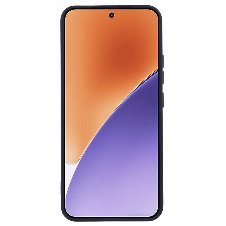 Bulk Purchasing For Xiaomi 15 Case Straight Edge Soft TPU Matte Phone Back Cover - Black