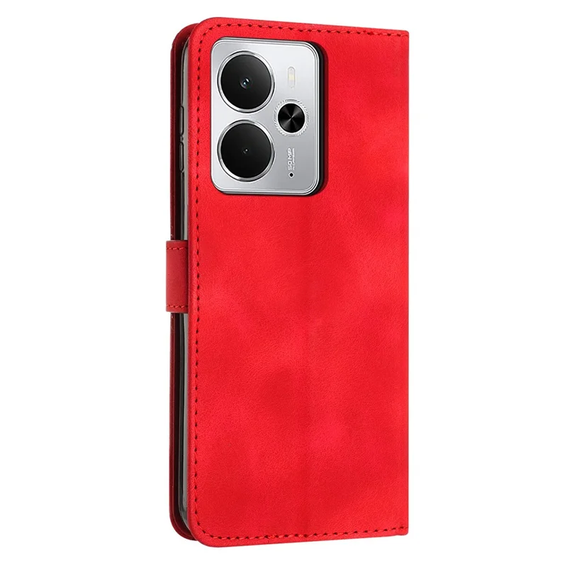 Leather Case for Realme 14 5G / 14T 5G / P3 5G Imprinted Triangle Phone Cover - Red