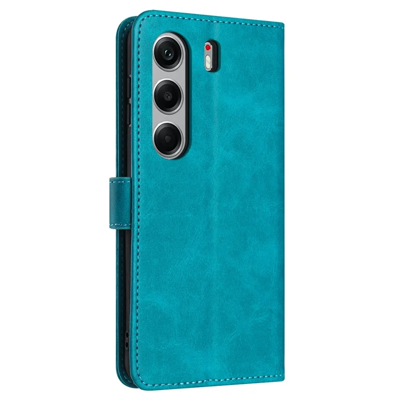For TECNO Camon 40 Pro 4G Case Flip Stand PU Leather Wallet Phone Cover Calf Texture - Green