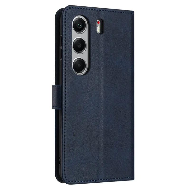 For TECNO Camon 40 Pro 4G Case Flip Stand PU Leather Wallet Phone Cover Calf Texture - Blue