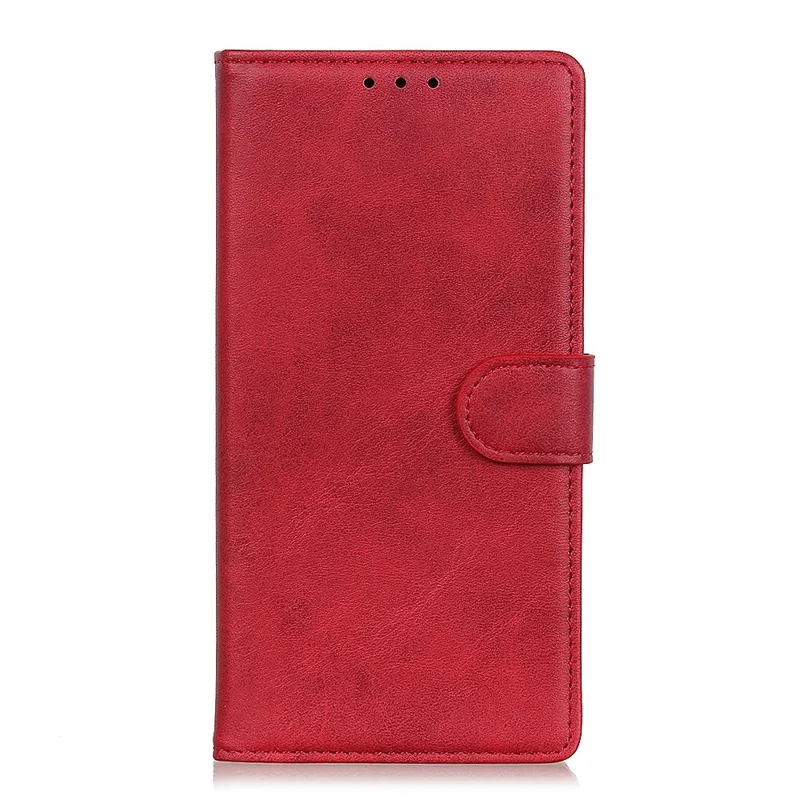For Nokia G60 5G Anti-dust Foldable Stand Leather Case Magnetic Clasp Cowhide Texture Phone Wallet Cover - Red