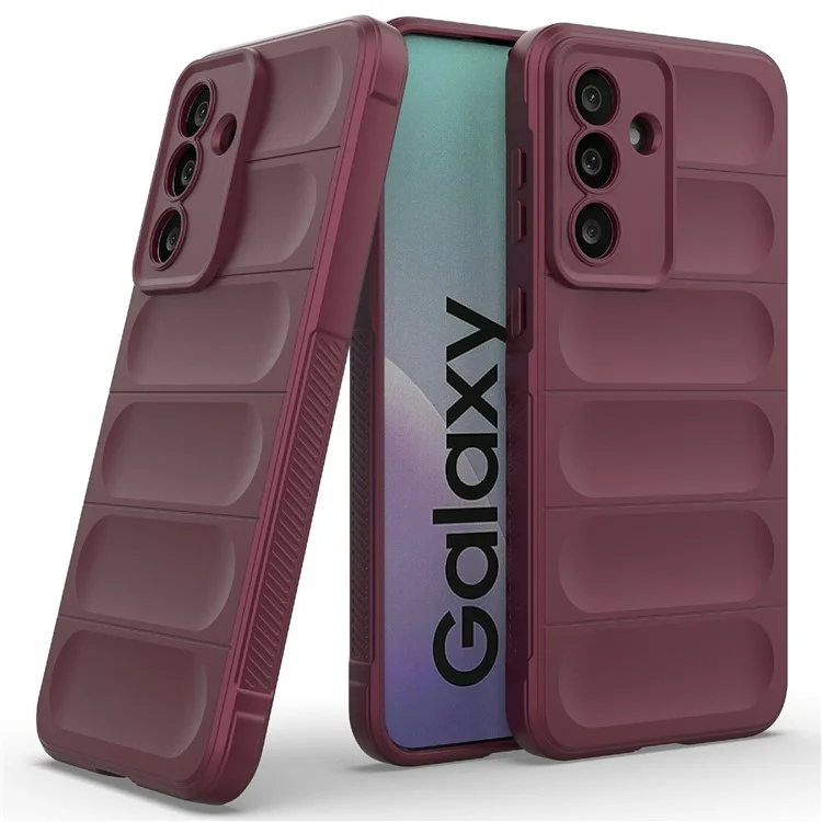 Capa para Samsung Galaxy M56 5G Antichoque de TPU Macio Capa Traseira Resistente para Celular - Vermelho Vinho