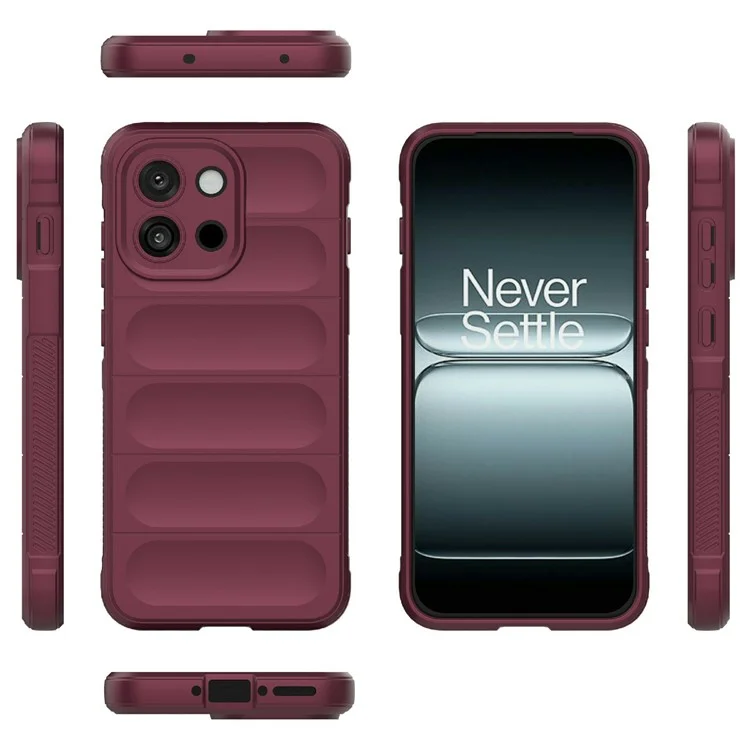Funda para OnePlus 13T 5G Antigolpes de TPU Suave Resistente para Parte Trasera del Teléfono - Rojo Vino