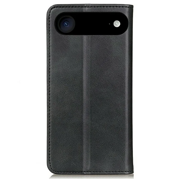 For iPhone 17 Air Case Split Leather Flip Wallet Phone Cover - Black