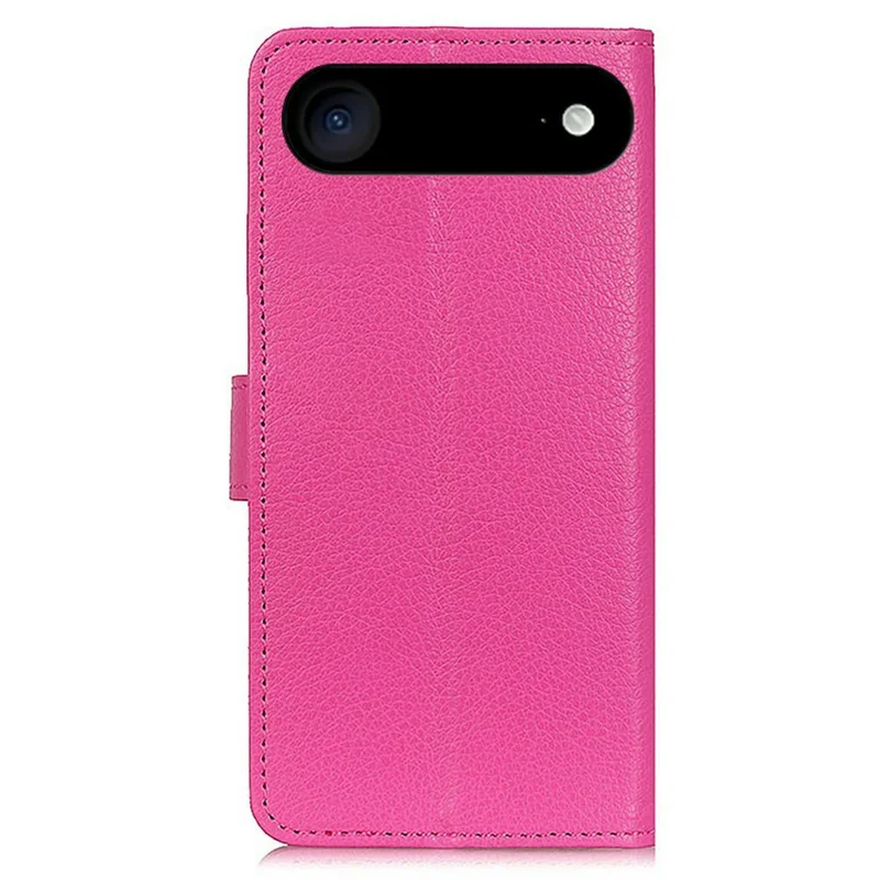 For iPhone Air Wallet Case PU Leather Phone Cover Litchi Texture - Rose