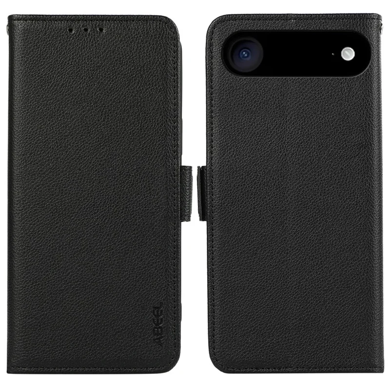 ABEEL For iPhone Air Case Litchi Texture Leather RFID Blocking Phone Cover - Black