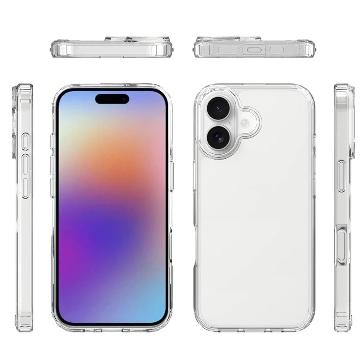 Cover posteriore trasparente antiurto per iPhone 17 in TPU + Acrilico
