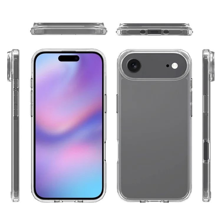 Coque iPhone 17 Air Clear Transparente TPU + Acrylique Antichoc Protection Arrière