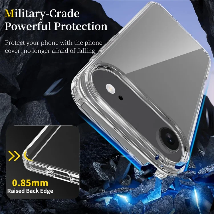 Coque iPhone 17 Air Clear Transparente TPU + Acrylique Antichoc Protection Arrière