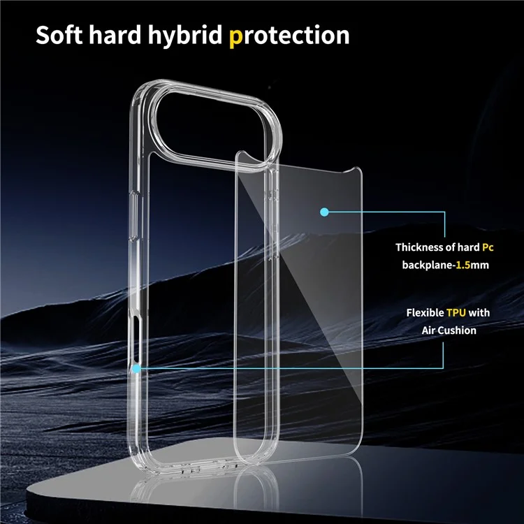 Coque iPhone 17 Air Clear Transparente TPU + Acrylique Antichoc Protection Arrière