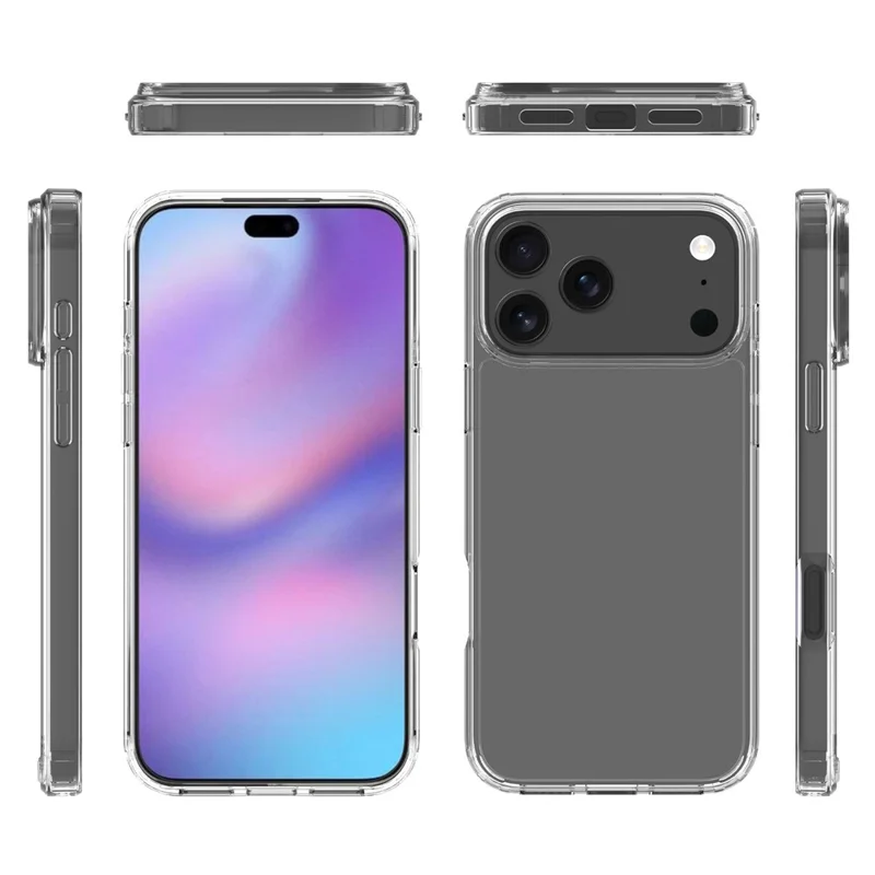 Чехол для iPhone 17 Pro Max прозрачный, противоударный, из ТПУ и акрила