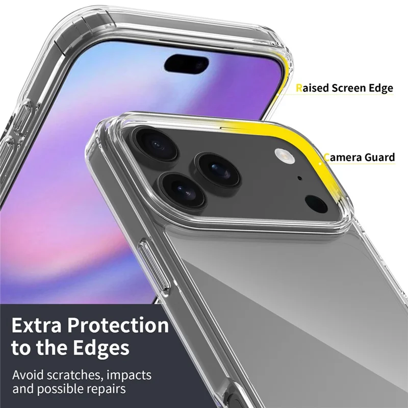 Чехол для iPhone 17 Pro Max прозрачный, противоударный, из ТПУ и акрила