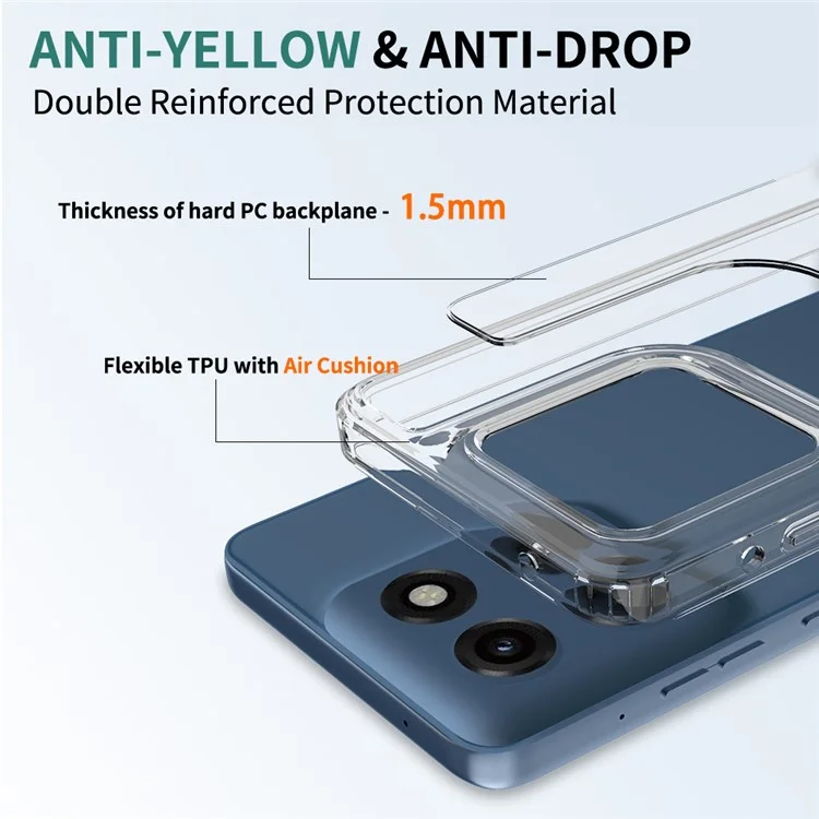For Motorola Moto G Stylus 5G (2025)  /  Edge 60 Stylus 5G Clear Case TPU + Acrylic Shockproof Phone Back Cover