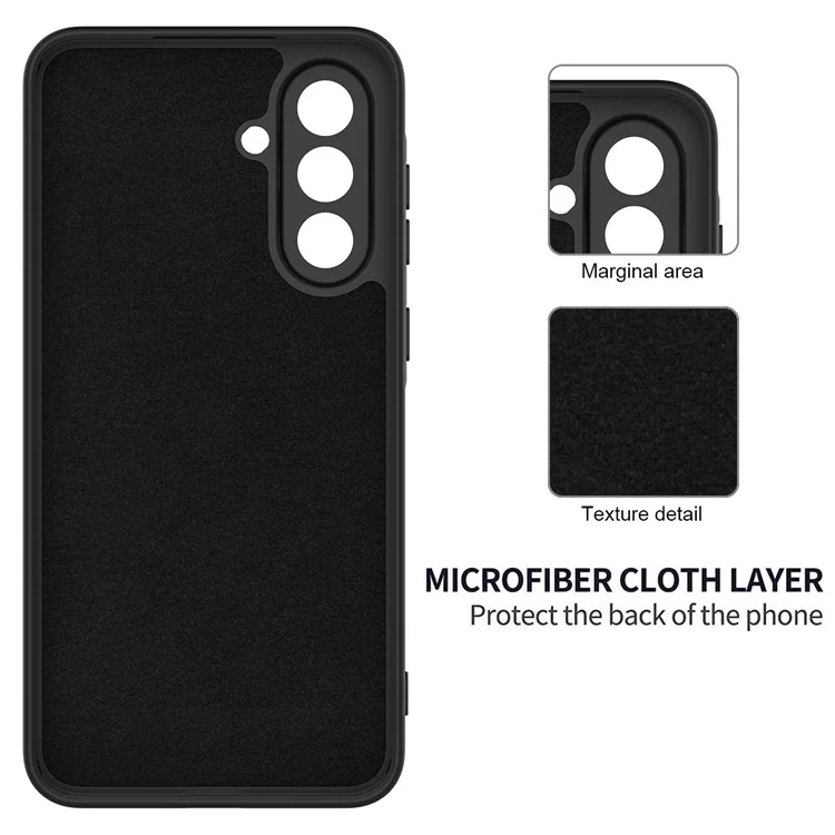 Für Samsung Galaxy F56 5G / M56 5G Flüssig-Silikon-Hülle Handygehäuse mit Handschlaufe - Schwarz