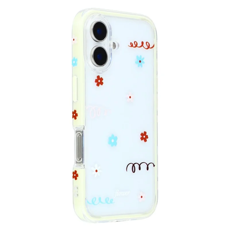 Coque iPhone 16 Série Tournesol TPU + Acrylique Housse Transparente - Beige