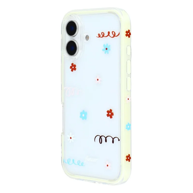 Coque iPhone 16 Série Tournesol TPU + Acrylique Housse Transparente - Beige