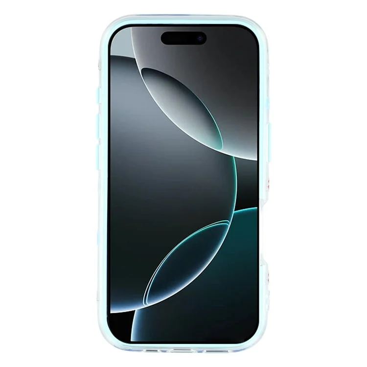 For iPhone 16 Pro Max Case Sunflower Series TPU + Acrylic Clear Phone Back Cover - Baby Blue