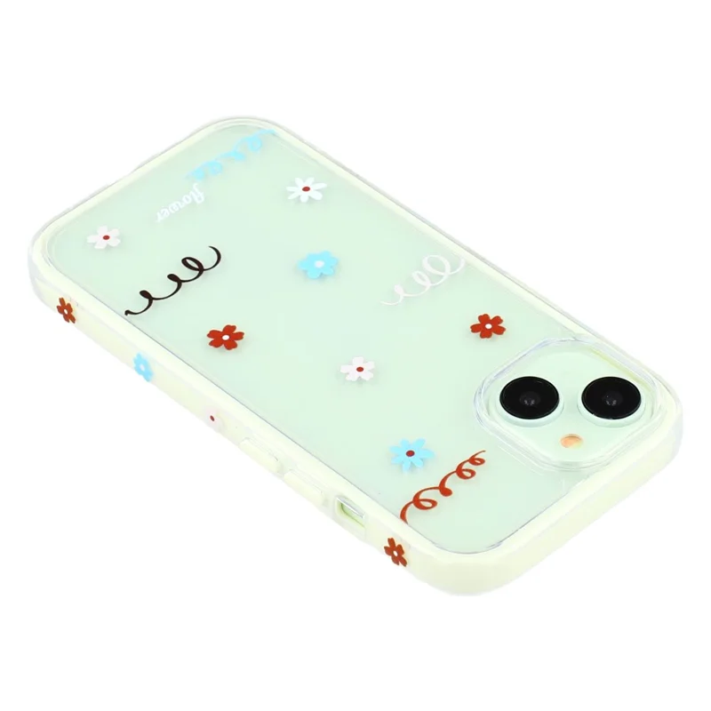 Cover per iPhone 15 Serie Girasole TPU + Acrilico Trasparente - Beige