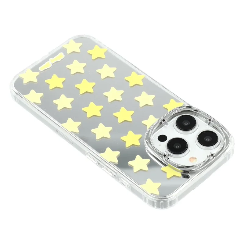 Cover per iPhone 15 Pro Max Serie Star Mirror TPU + Cover Posteriore Acrilica per Telefono