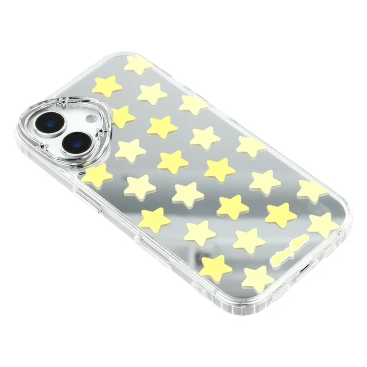 Cover per iPhone 16 Serie Star Mirror TPU + Custodia Posteriore in Acrilico per Telefono