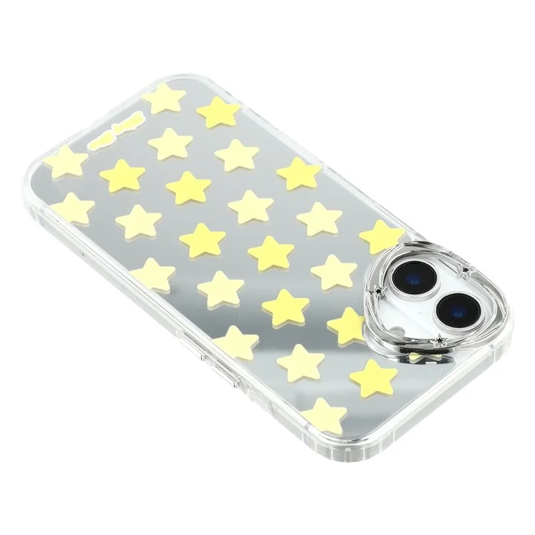 For iPhone 16 Plus Case Star Mirror Series TPU + Acrylic Phone Back Cover
