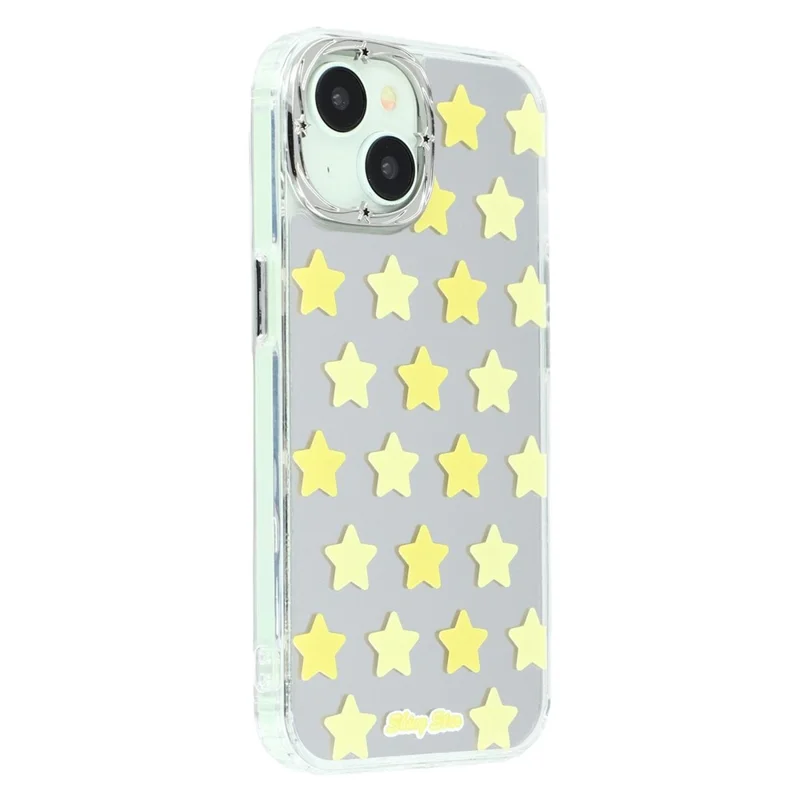 Cover per iPhone 15 Serie Star Mirror TPU + Custodia Posteriore in Acrilico