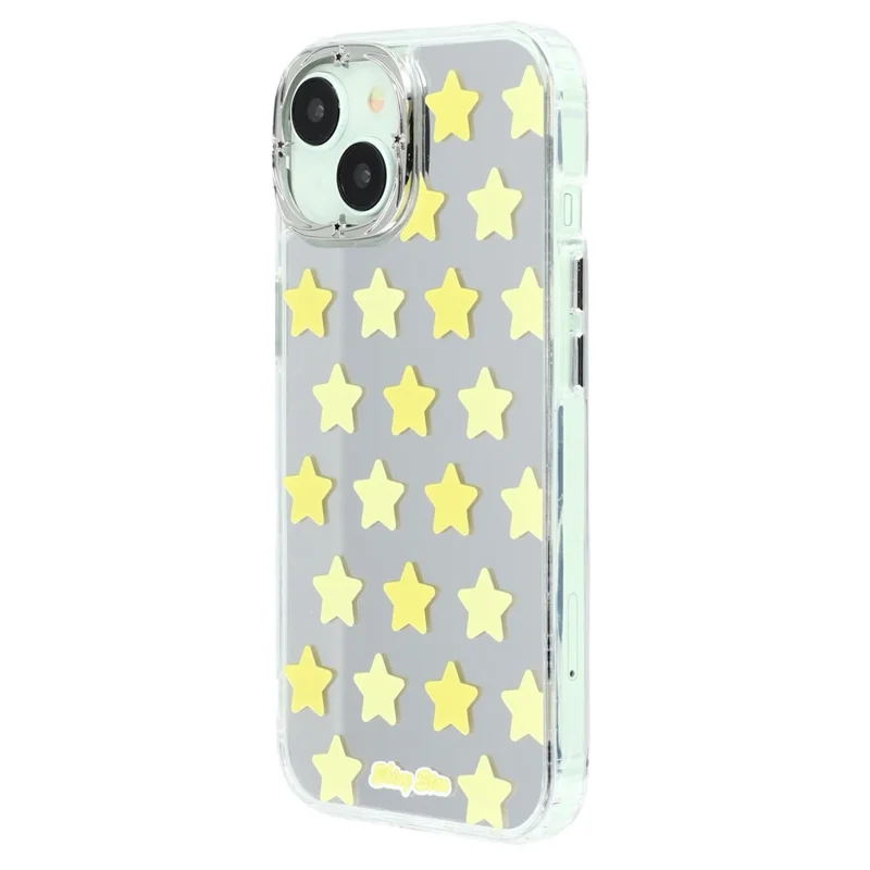 Cover per iPhone 15 Serie Star Mirror TPU + Custodia Posteriore in Acrilico