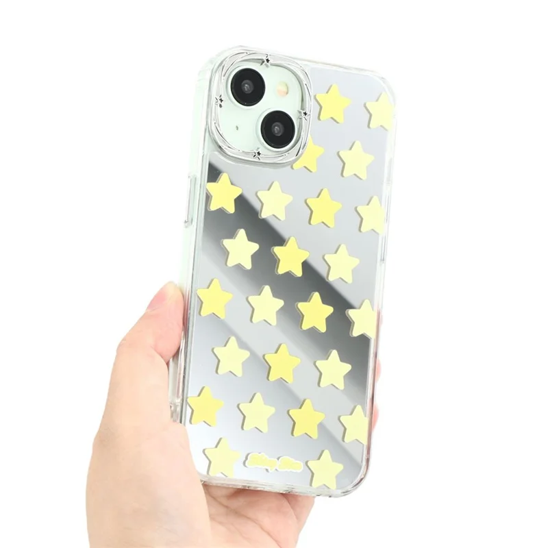 Cover per iPhone 15 Serie Star Mirror TPU + Custodia Posteriore in Acrilico