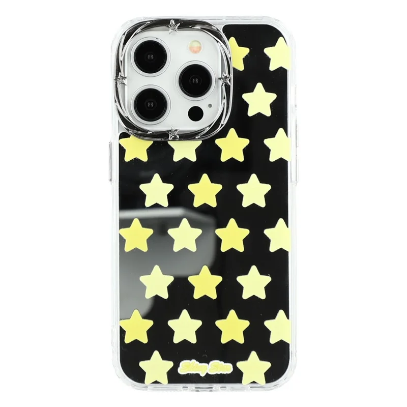 For iPhone 15 Pro Case Star Mirror Series TPU + Acrylic Phone Back Cover