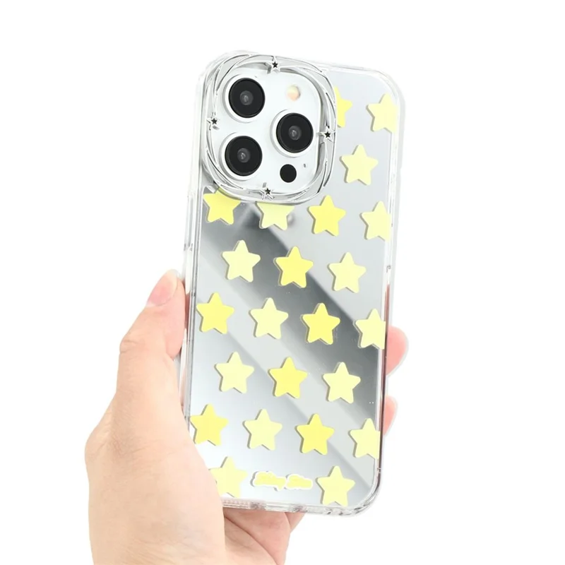 For iPhone 15 Pro Case Star Mirror Series TPU + Acrylic Phone Back Cover