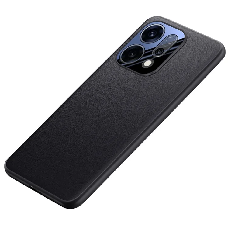 Cover per Oppo Reno14 5G in Pelle PU + PC + TPU - Nero