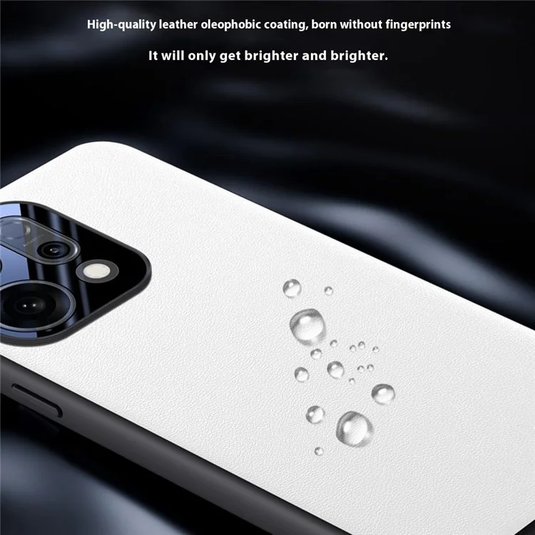 Cover per Oppo Reno14 5G in Pelle PU + PC + TPU - Nero