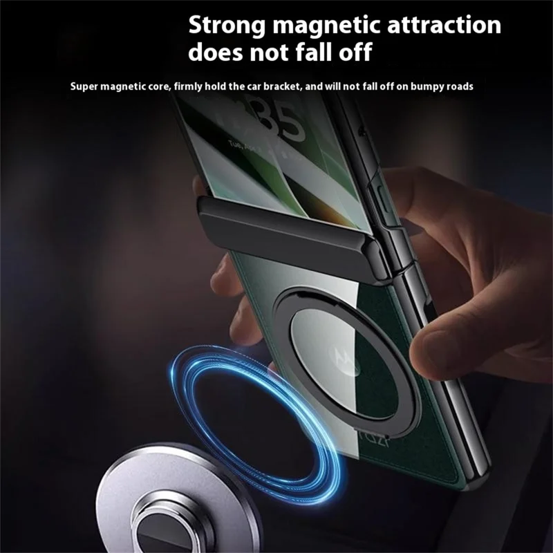 Magnetic Case for Motorola Razr 60 Ultra 5G Kickstand Electroplated PC Phone Cover Built-In Screen Protector - Gold