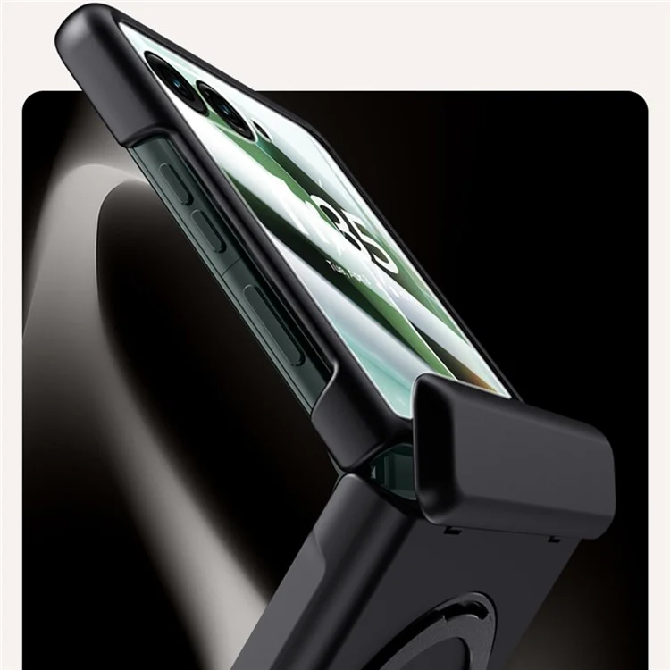 Capa para Motorola Razr 60 Ultra 5G Compatível com MagSafe com Suporte, Acabamento Skin Touch em PC, com Protetor de Tela Integrado - Preto