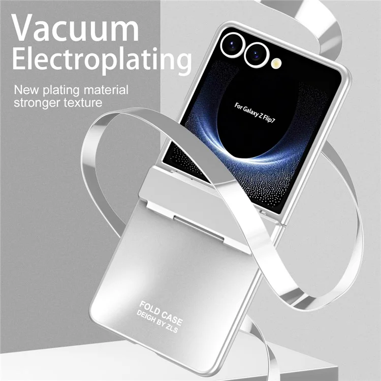 Für Samsung Galaxy Z Flip7 5G Hülle Elektrolytische Hartplastik Schutzhülle für Smartphones - Silber