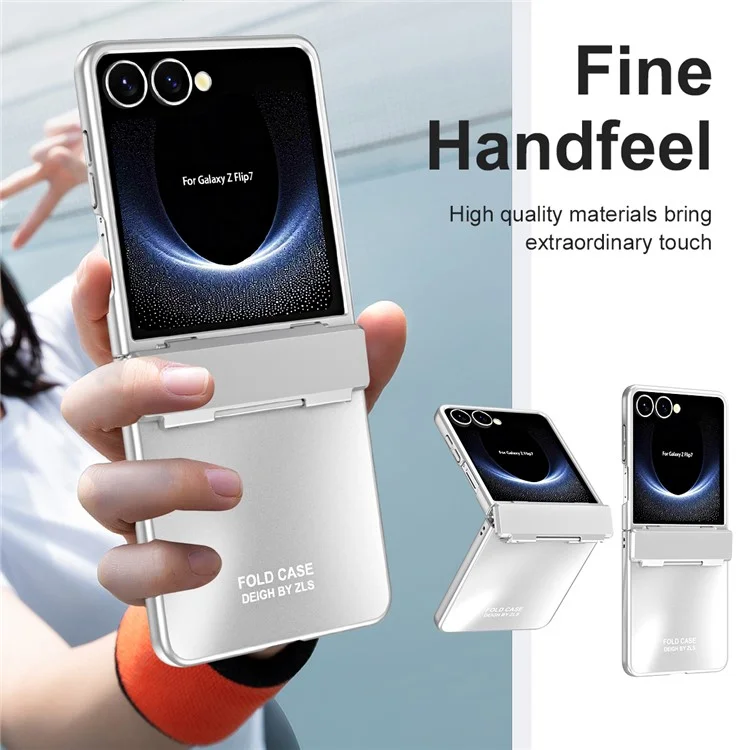 Für Samsung Galaxy Z Flip7 5G Hülle Elektrolytische Hartplastik Schutzhülle für Smartphones - Silber