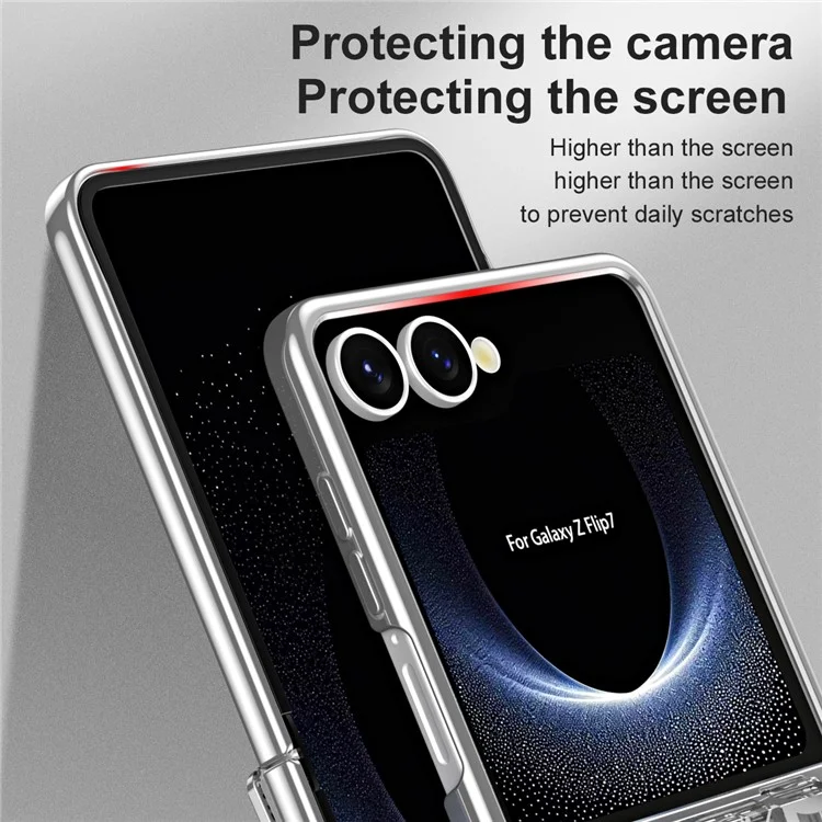 Für Samsung Galaxy Z Flip7 5G Hülle Mechanische Legende Galvanisierte PC Handyhülle - Silber