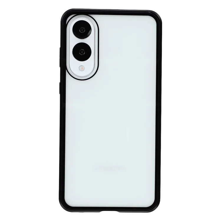 For Samsung Galaxy S25 Edge Case with Anti-Spy Screen Protector Tempered Glass Metal Phone Cover Magnetic Clasp - Black