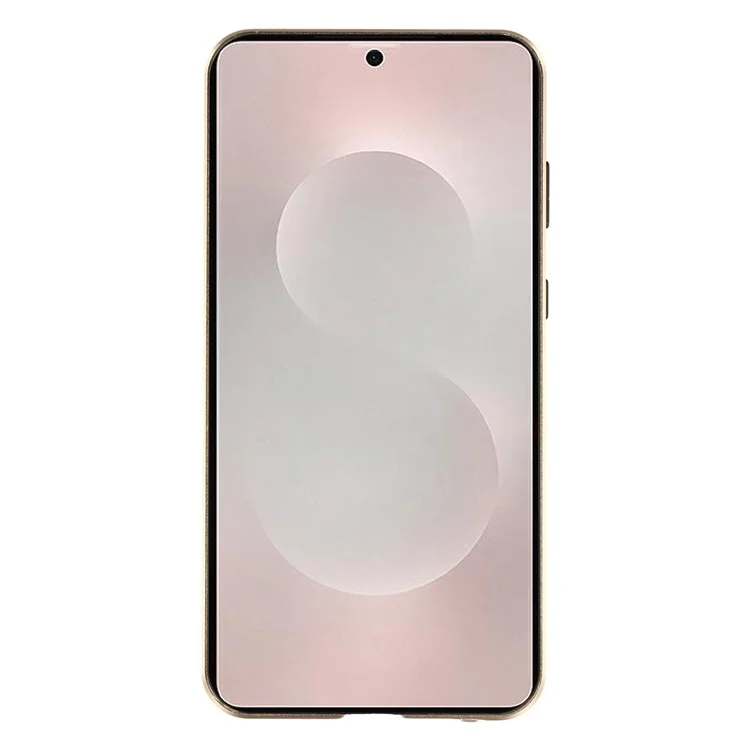 Für Samsung Galaxy S25 Edge Hülle mit Sichtschutz-Handyschutzhülle aus gehärtetem Glas Metall-Handycover mit magnetischem Verschluss - Gold
