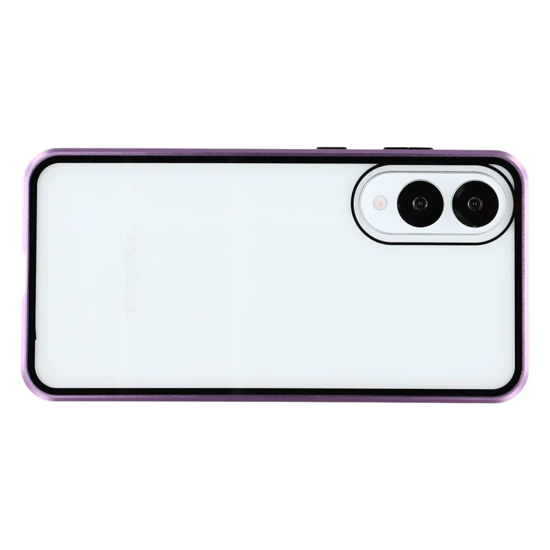 For Samsung Galaxy S25 Edge Case with Anti-Spy Screen Protector Tempered Glass Metal Phone Cover Magnetic Clasp - Purple