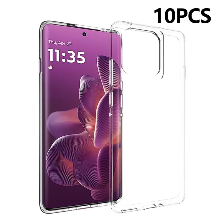10 Pièces / Pack Étui Transparent TPU de Protection sans Filigrane pour Motorola Edge 60 Pro 5G