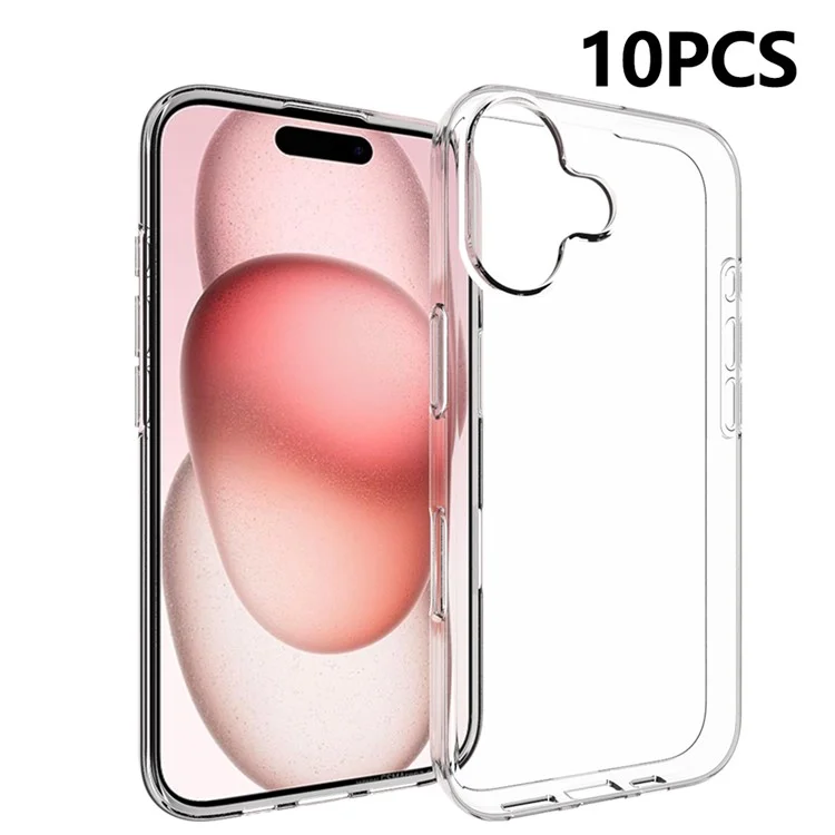 10 Pezzi / Confezione per Cover iPhone 17 Trasparente Protettiva TPU Senza Marchio d'Acqua