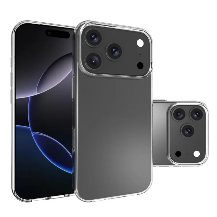 Pack de 10 Coques de Protection Transparentes en TPU pour iPhone 17 Pro, Sans Filigrane