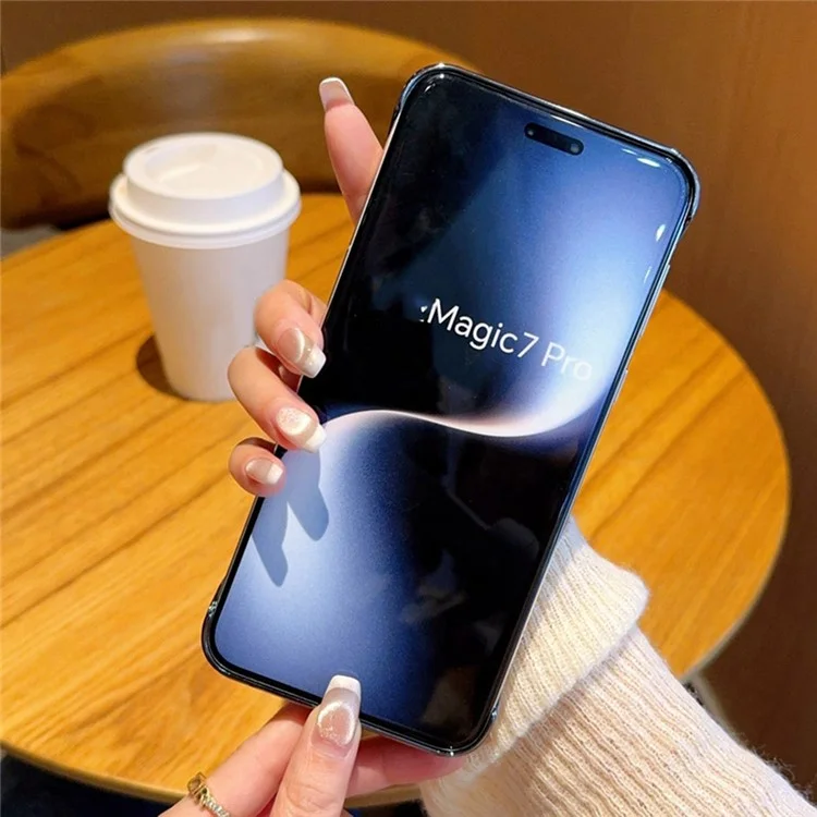 Funda para Honor Magic7 Pro 5G Compatible con MagSafe - Carcasa de PC sin bordes + Cuero PU para parte trasera del teléfono - Marrón